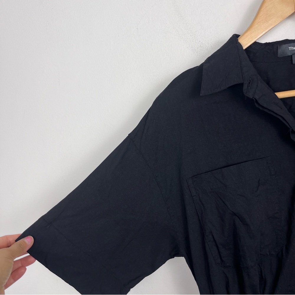 Theory Women's Casual Dr.eco Crunch Short Belted Dress Size 4 Black - Picture 8 of 11